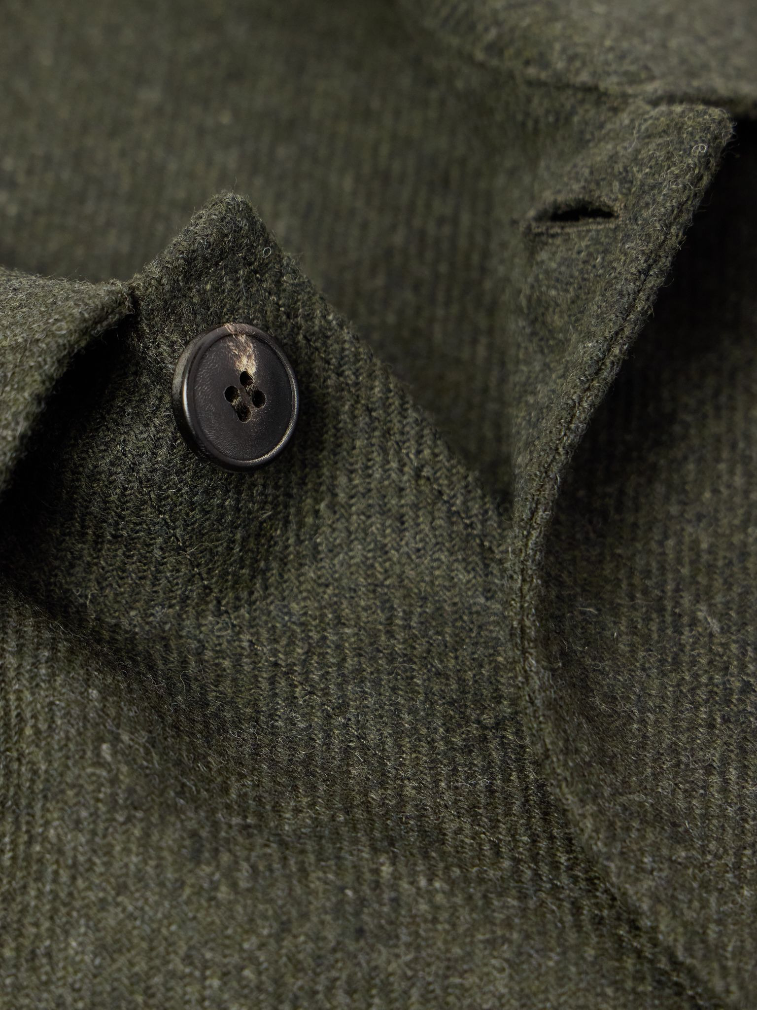 Wool-Flannel Jacket Green - 4