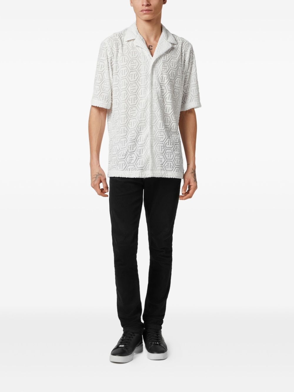 monogram-jacquard shirt - 2