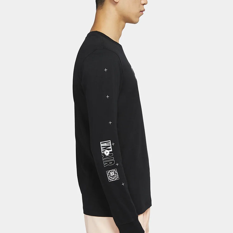 Air Jordan 23 Air logo Printing Athleisure Casual Sports Long Sleeves 'Black' CT3662-010 - 4