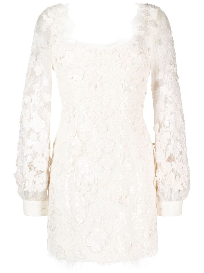 floral lace-embellished minidress 1