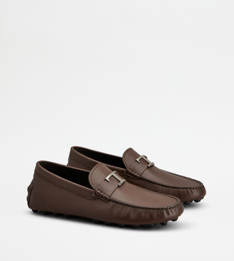 T TIMELESS GOMMINO BUBBLE LOAFERS IN LEATHER - BROWN 2