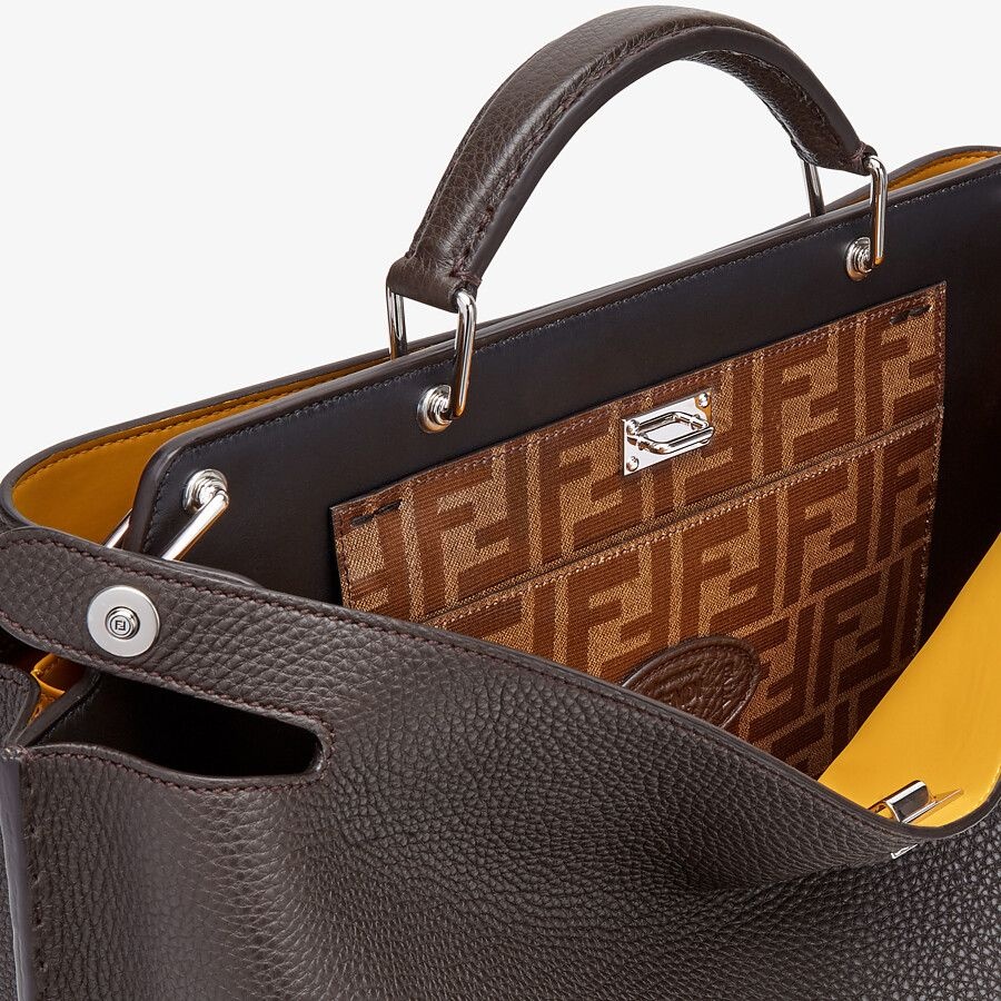 Brown leather bag - 5