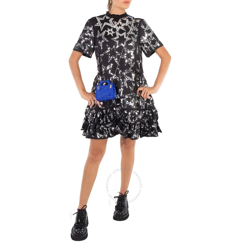 FERRAGAMO Ferragamo Ladies Blue Crystal Studded Wanda Mini Bag outlook