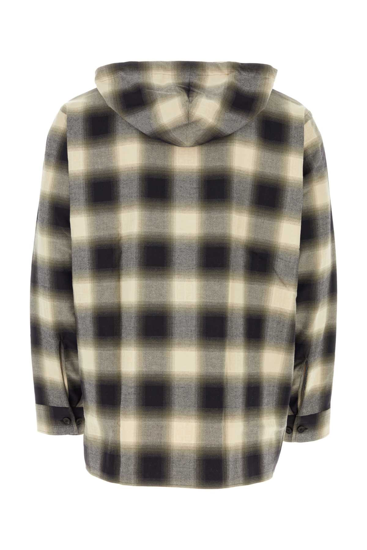 Givenchy Men Embroidered Flanel Oversize Shirt - 2