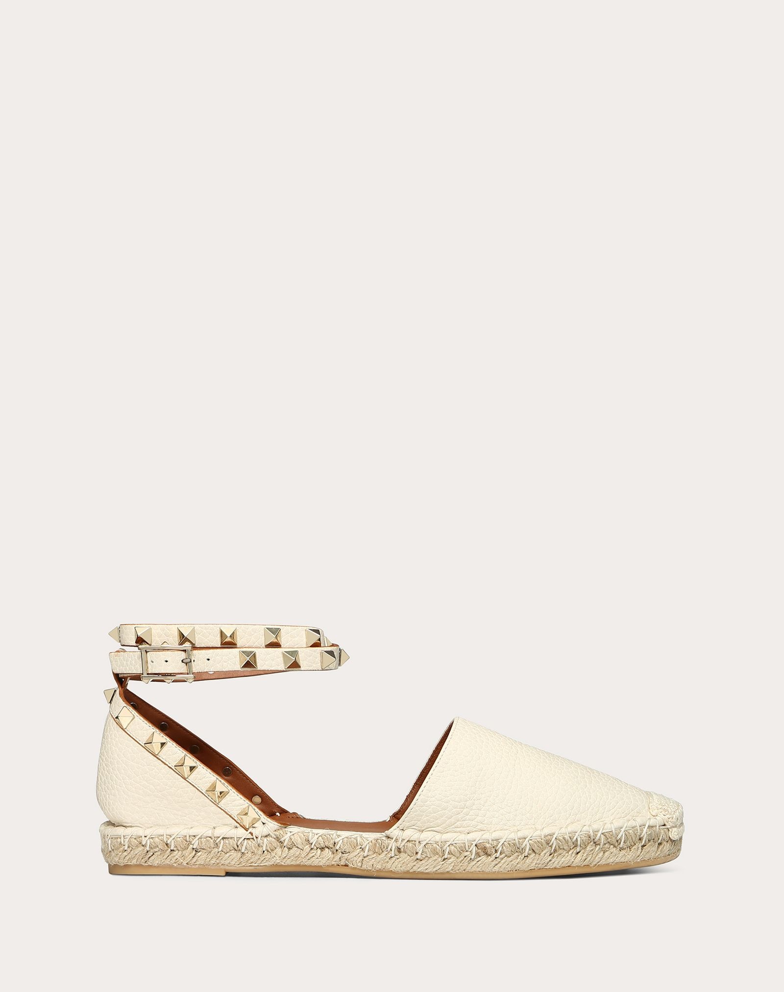 Rockstud Double Grainy Calfskin Espadrille - 1