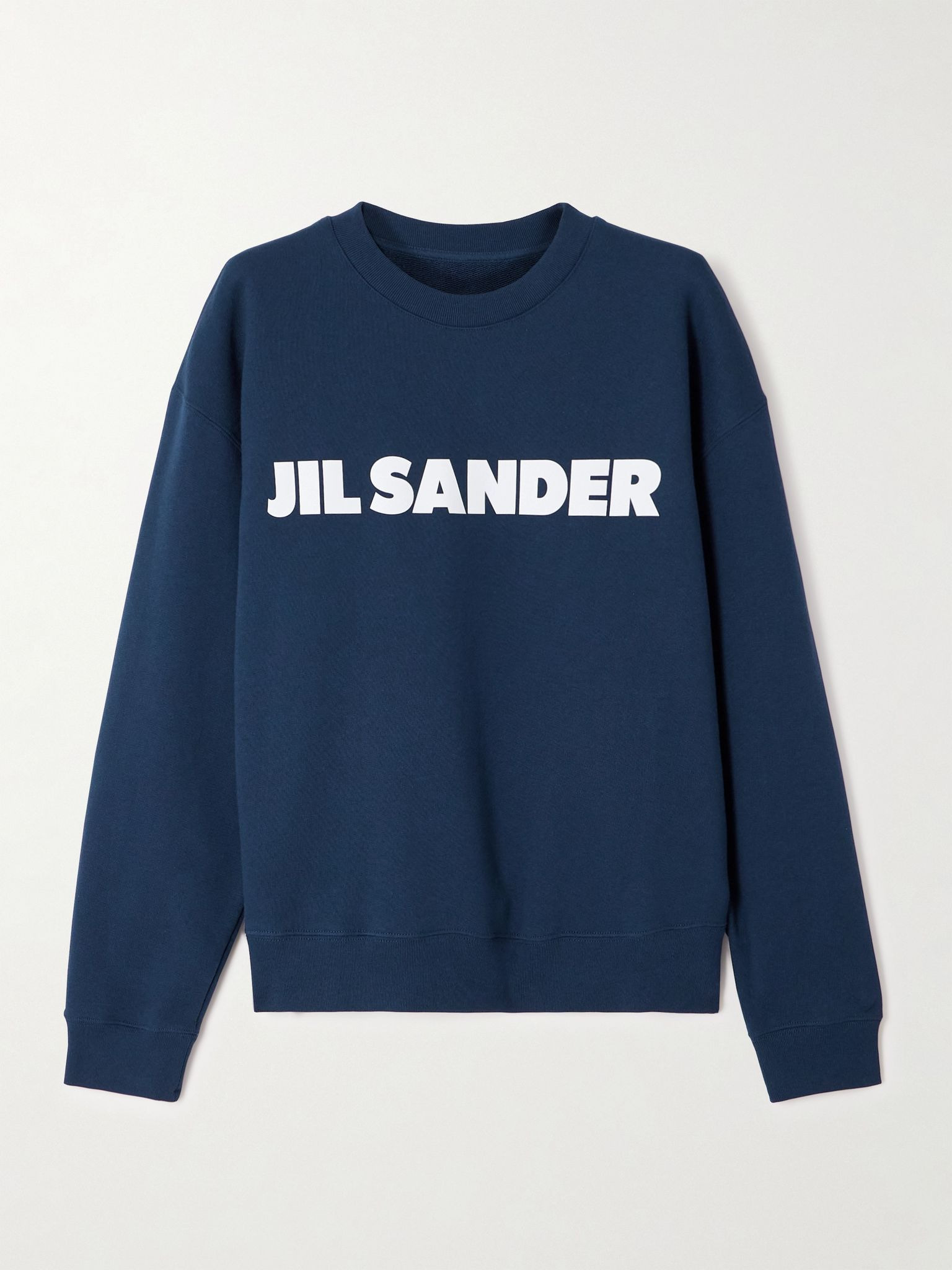 Printed cotton-jersey T-shirt Navy - 1