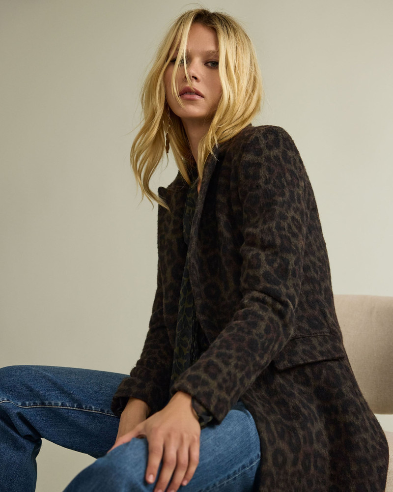 RAMY BROOK Julia Printed Wool Blend Coat outlook