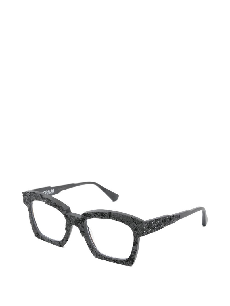 Kuboraum textured geometric-frame glasses outlook