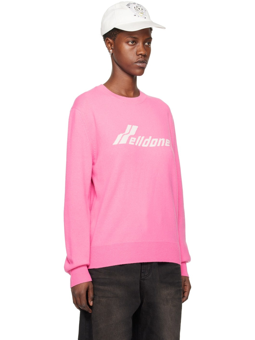 Pink Jacquard Sweater - 2
