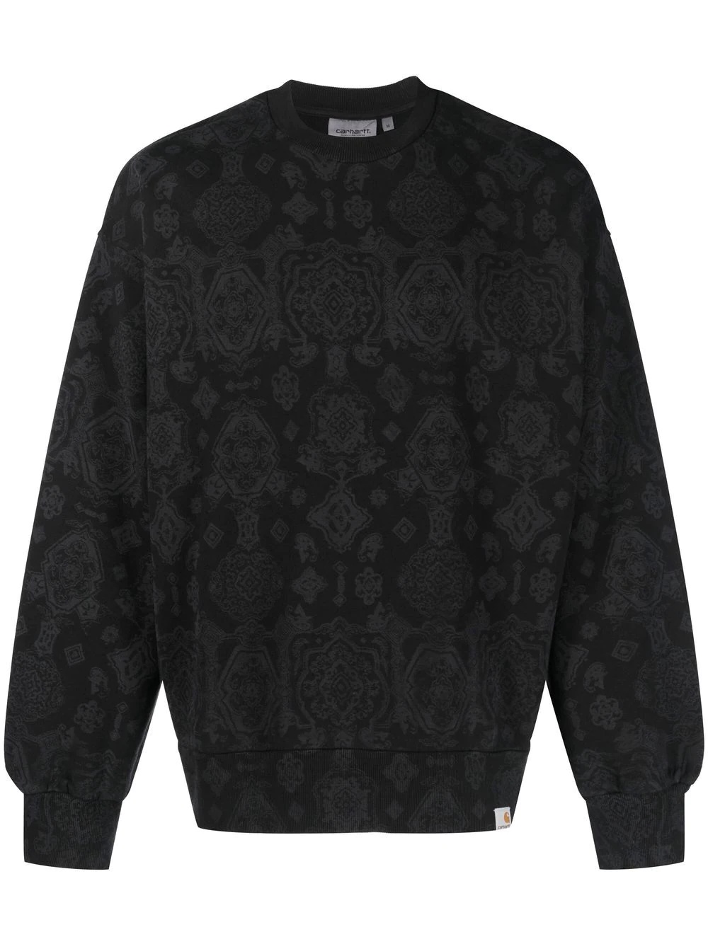 baroque-print cotton sweatshirt - 1