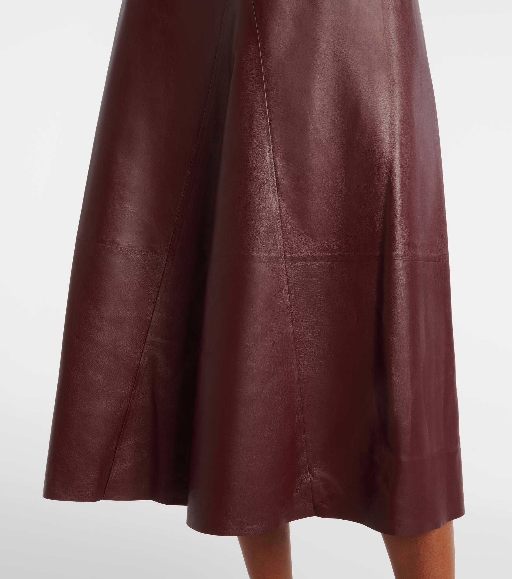 Leather midi skirt - 5