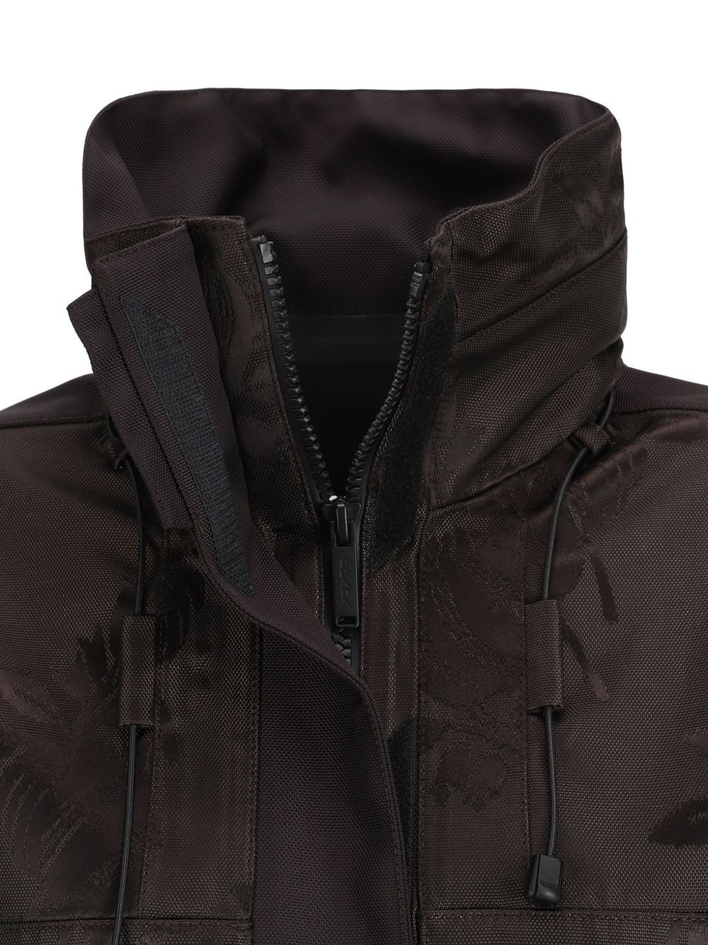 patterned-jacquard padded jacket - 3