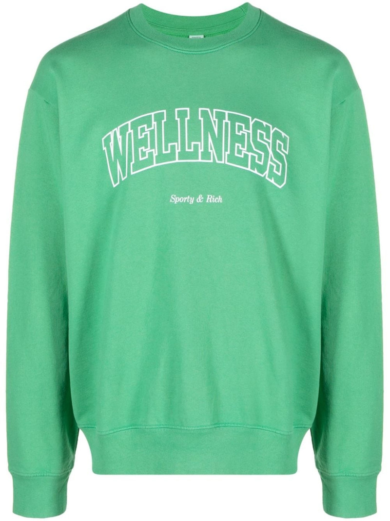 slogan-print cotton sweatshirt 1