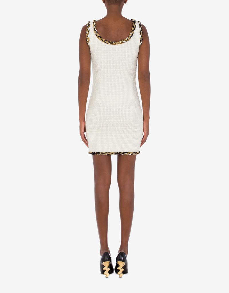 BRAIDED PIPING WOOL DRESS 3