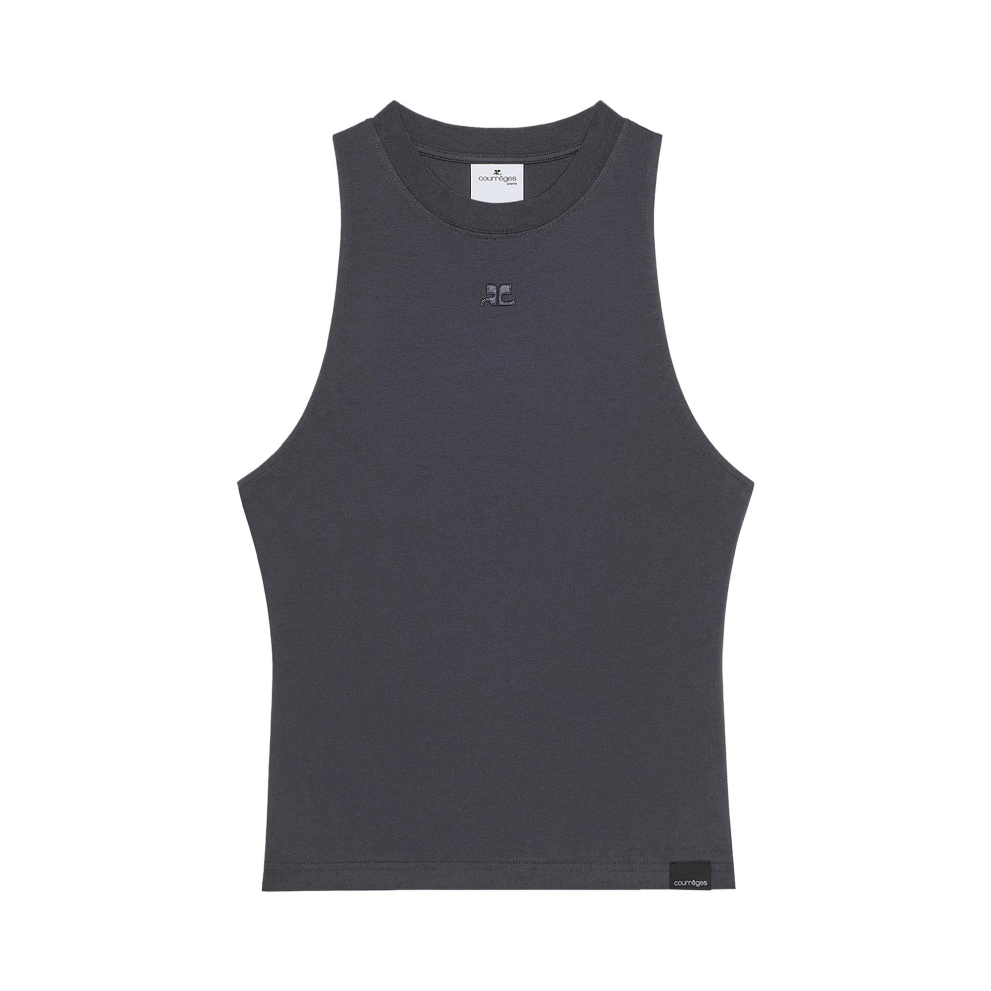 Courrèges Belted Tank Top 'Stone Washed Grey' - 1