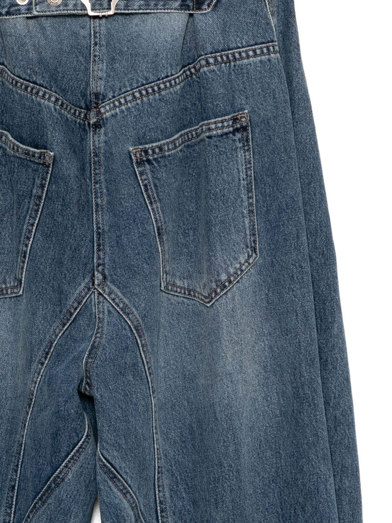 adjustable-strap wide-leg jeans 3