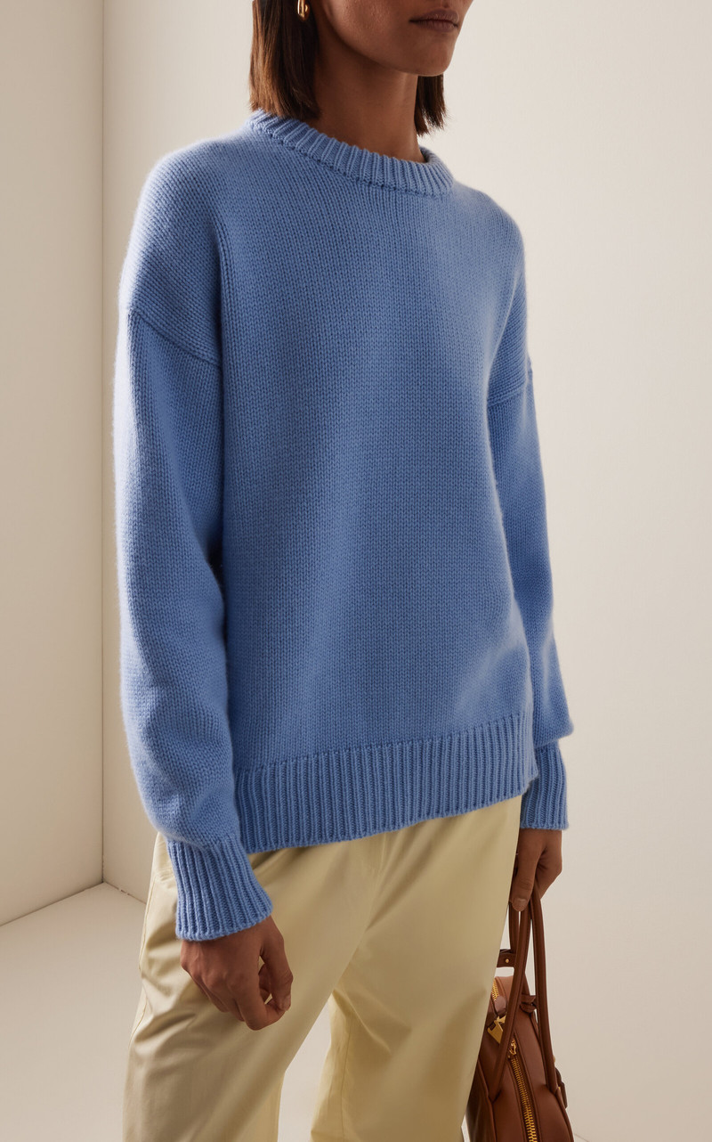 AMIYA Ursa Relaxed Cashmere Sweater light blue outlook
