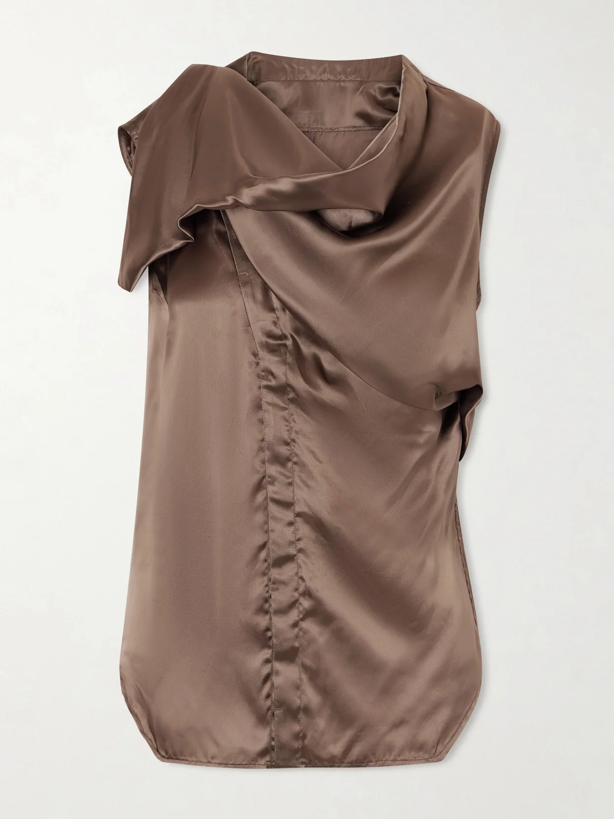 Draped Satin Top - 1