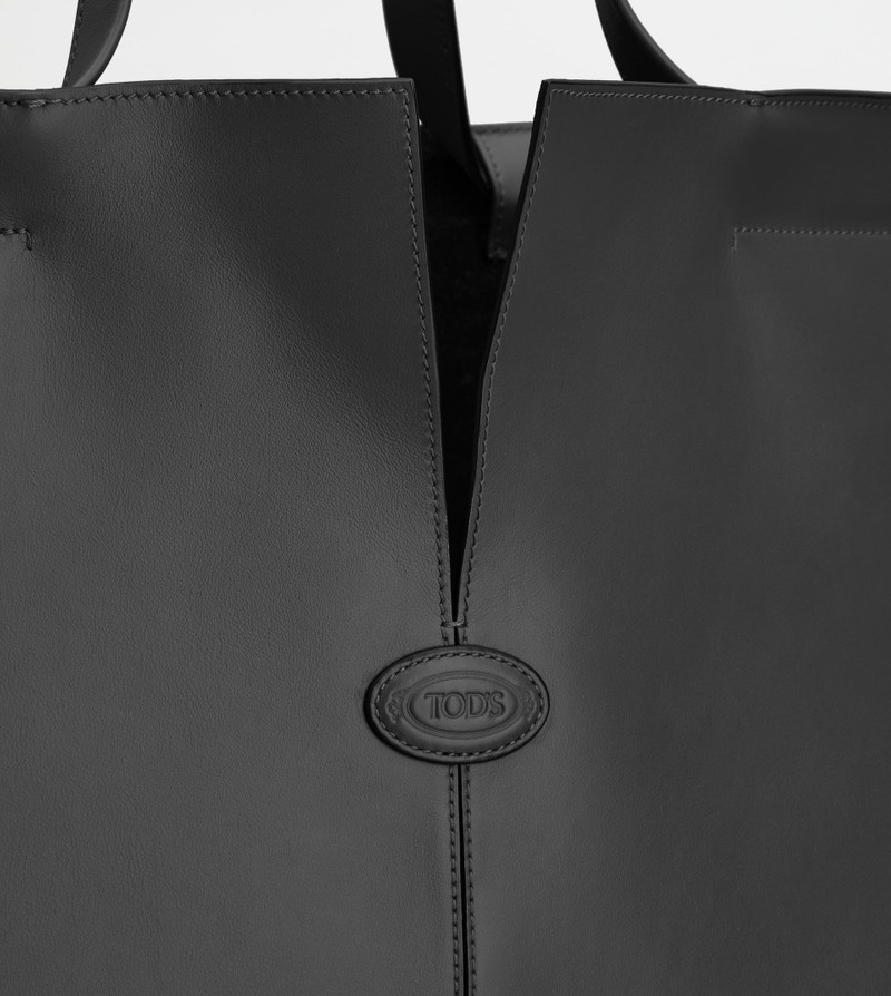 TOD'S DI BAG FOLIO IN LEATHER MEDIUM - BLACK 6