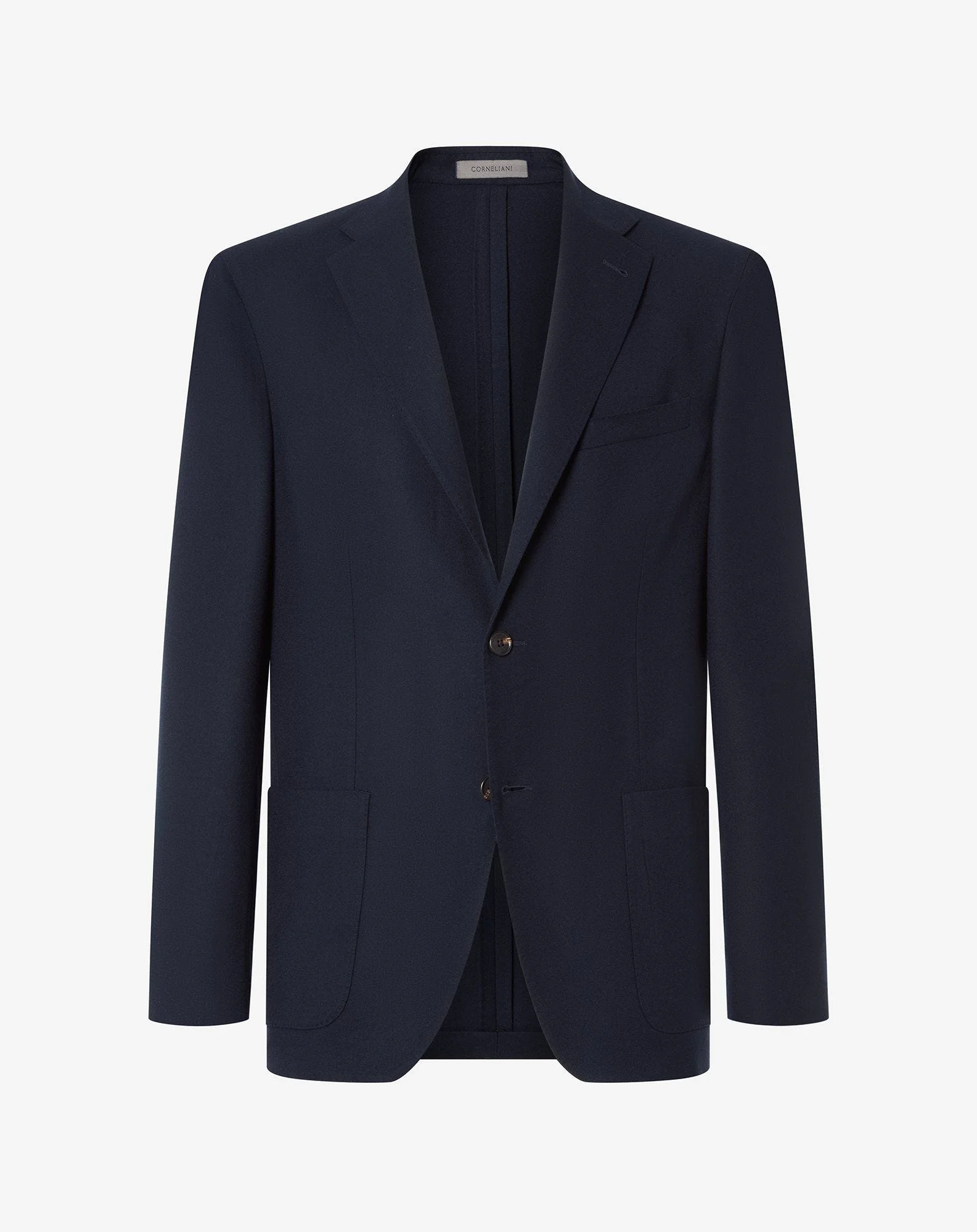 Navy blue 160's pure wool flannel jacket - 1