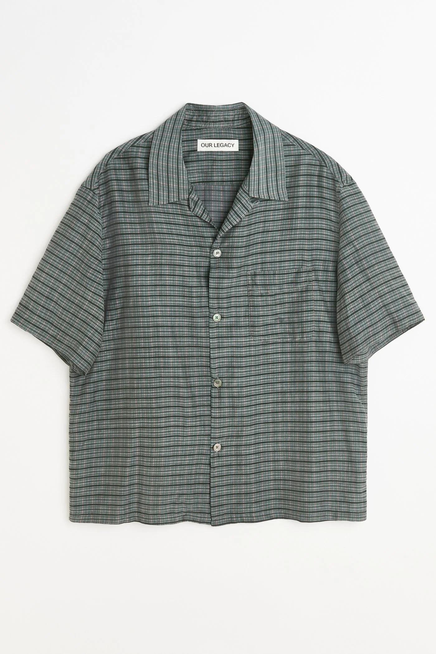 Heusen Shirt Shortsleeve Picnic Check Cotton Silk - 1