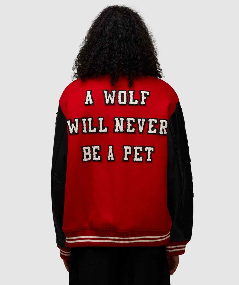 Wolf rose varsity jacket - 3