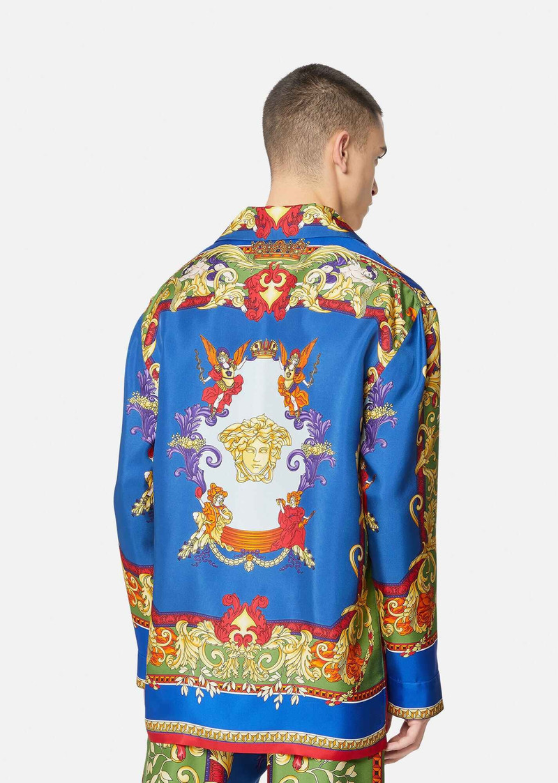 Medusa Renaissance Print Silk Pajama Shirt 3