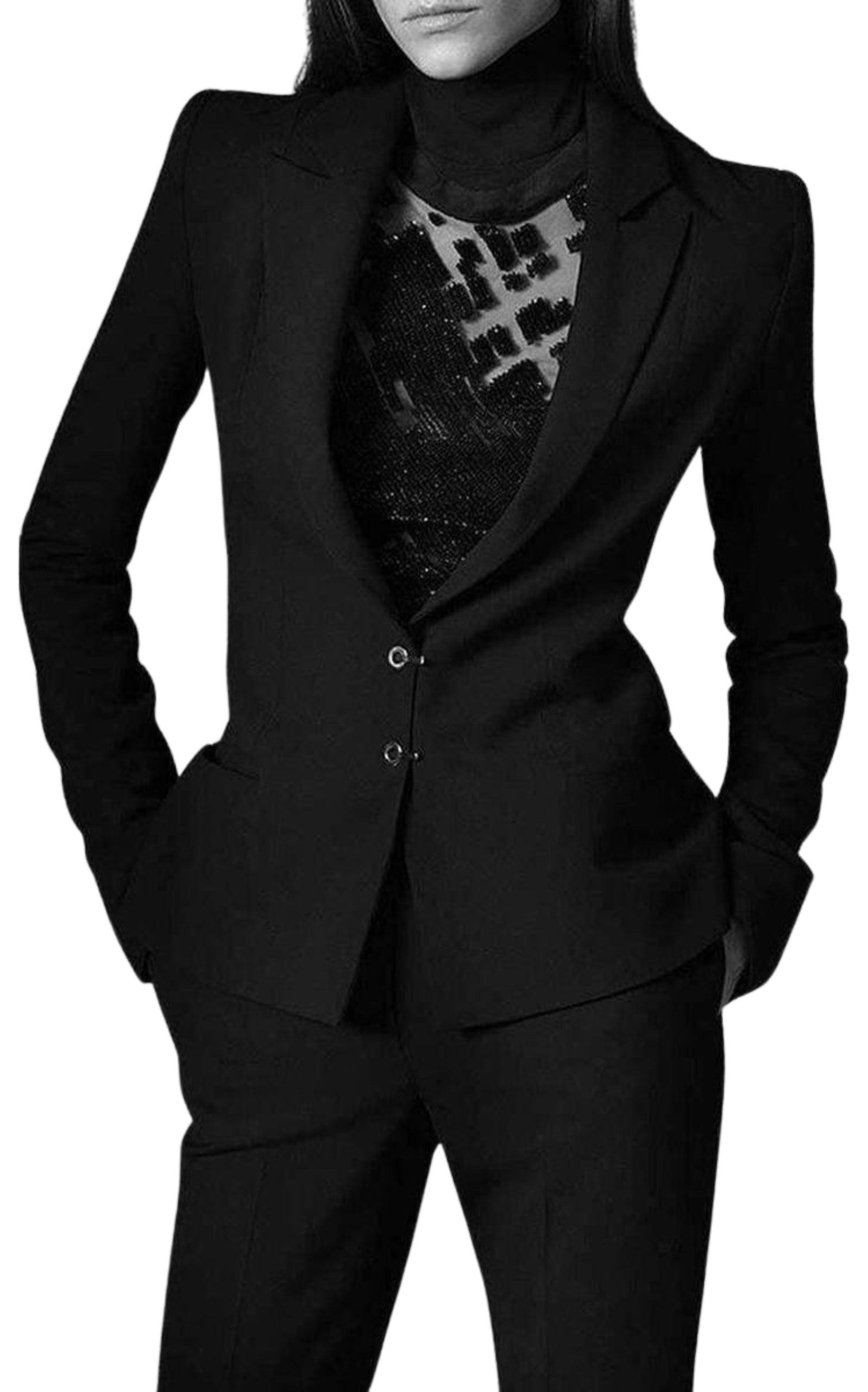 Double Wool Signature Closure Blazer - 2