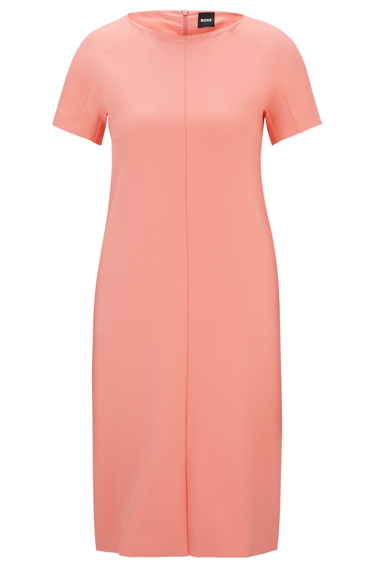 SHORT-SLEEVED DRESS IN STRETCH MATERIAL - 1