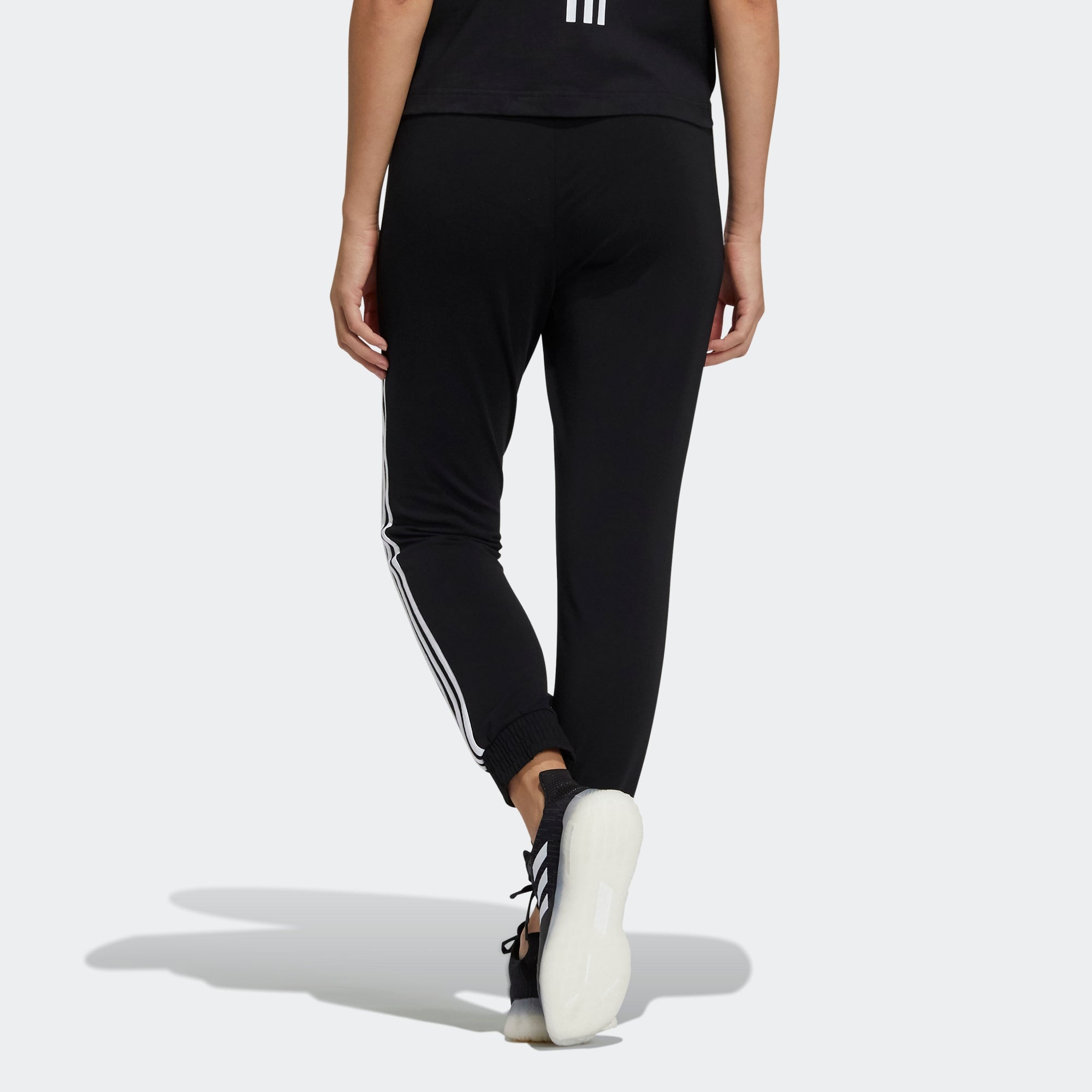 (WMNS) adidas Fi Pt Sj Elastic Slim Fit Bundle Feet Sports Pants/Trousers/Joggers Black GP0659 - 3