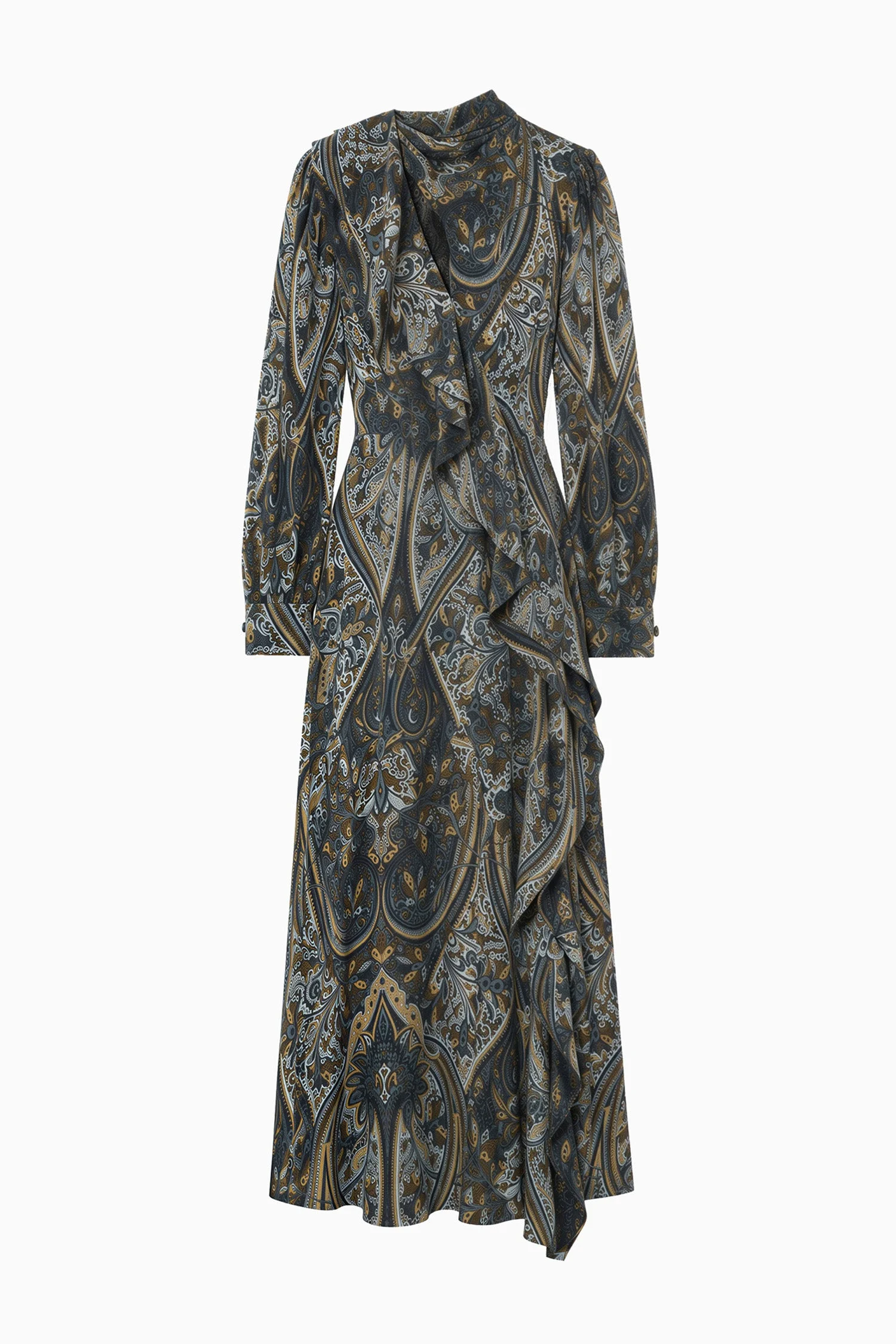 Sabrina Long Sleeve Silk Dress - 1