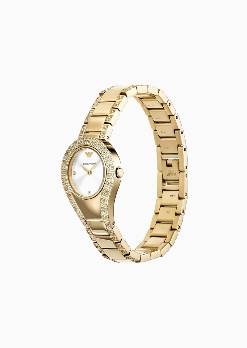 EMPORIO ARMANI Two-Hand Gold-Tone Stainless Steel Watch outlook