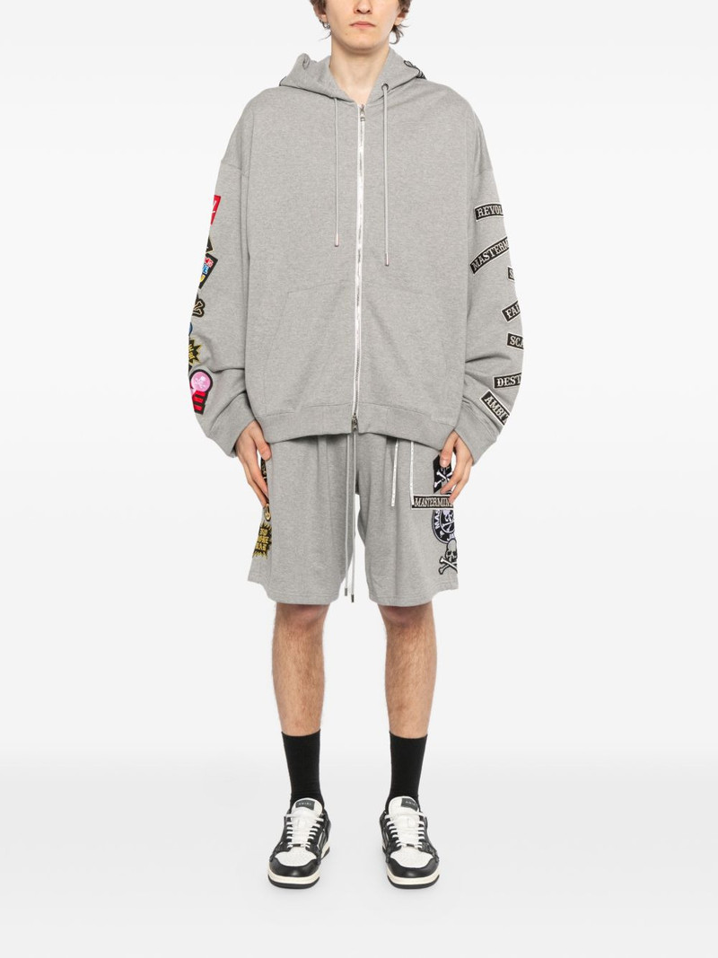 mastermind JAPAN slogan-patch hoodie outlook
