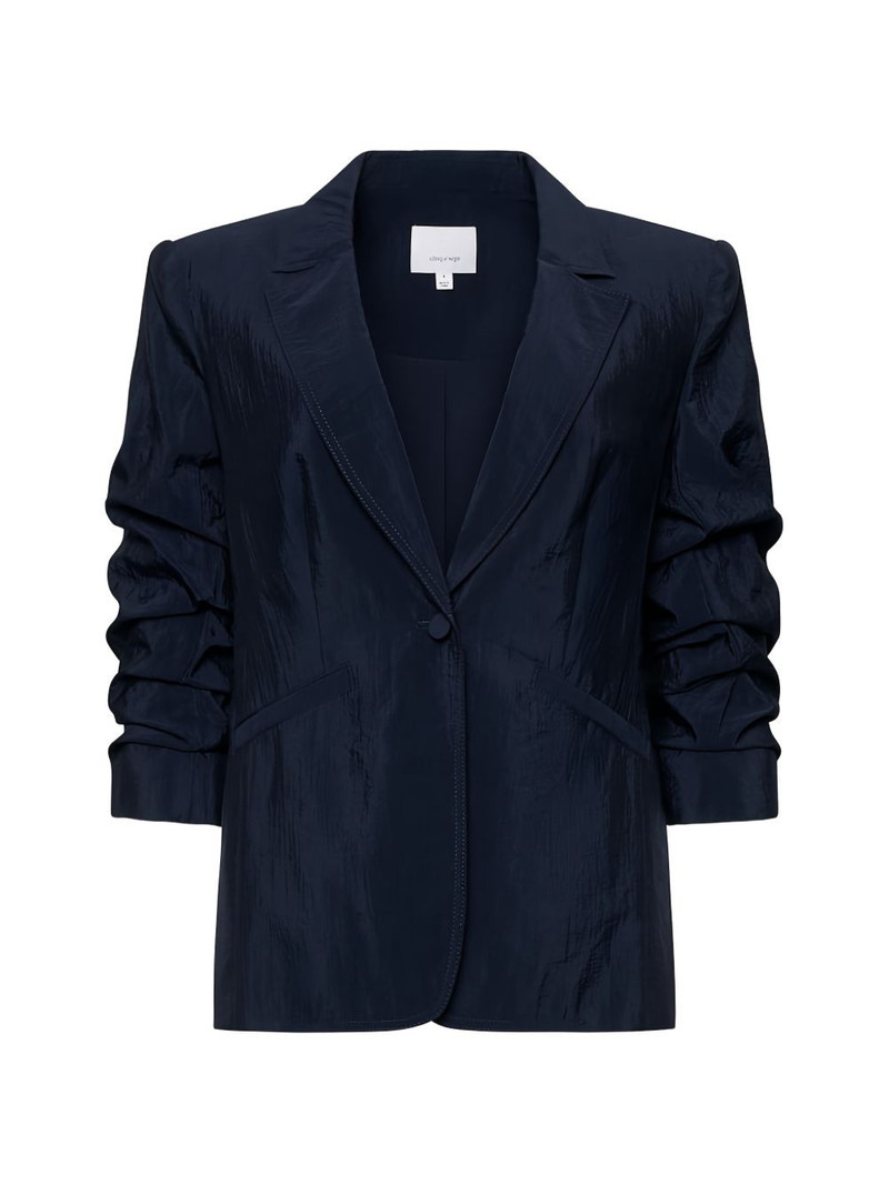 ruched woven blazer 1