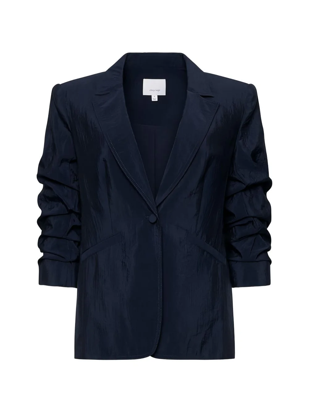 ruched woven blazer - 1