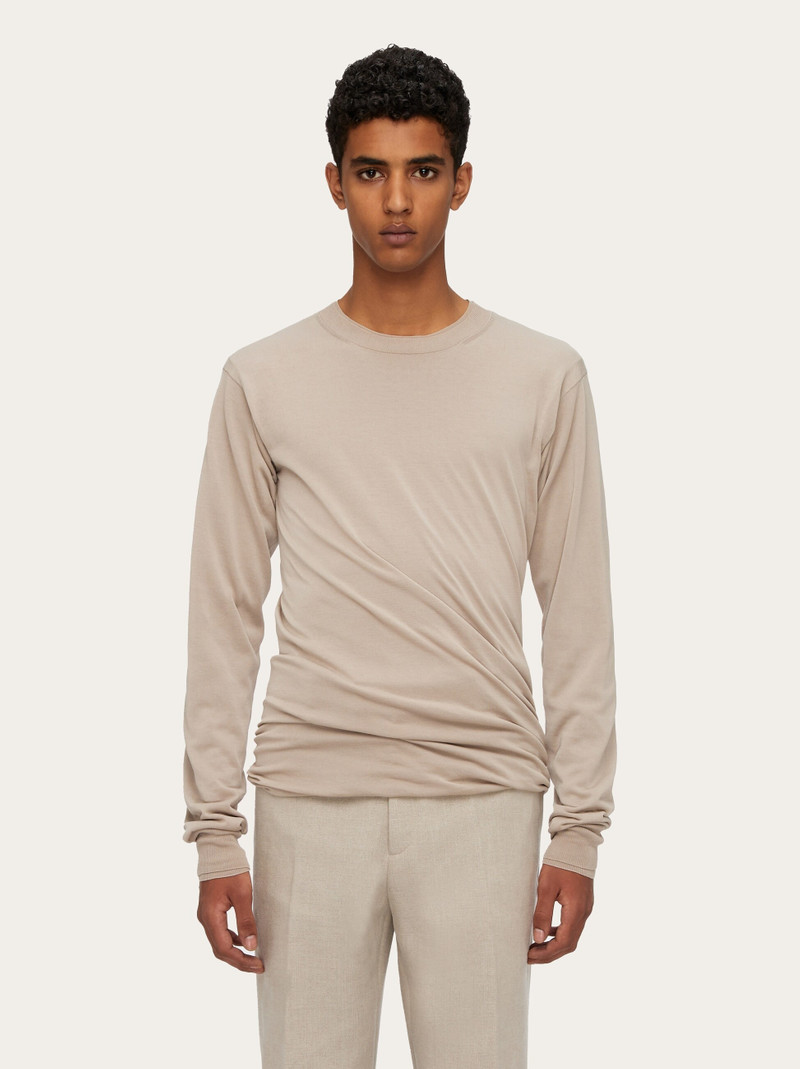 FERRAGAMO Layered crew neck sweater outlook