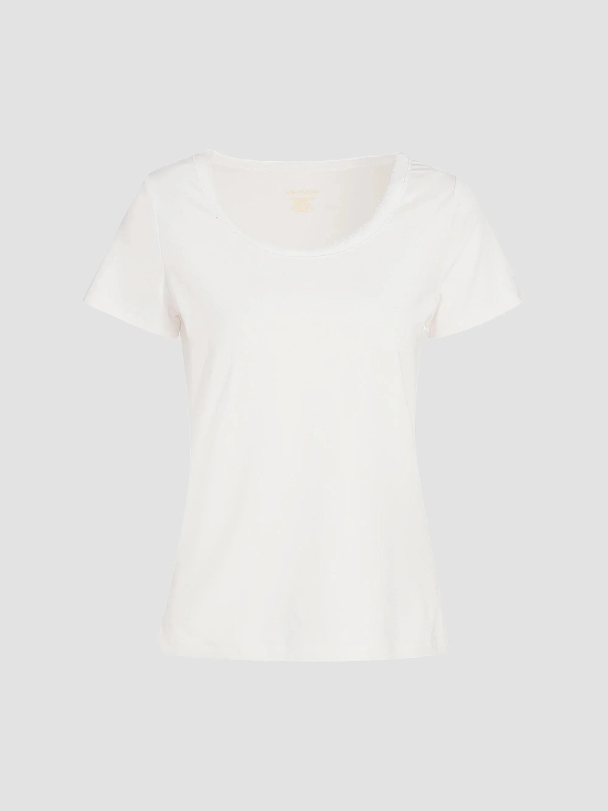 Women's Ahava Cotton-Blend Scoopneck T-Shirt - White - 1