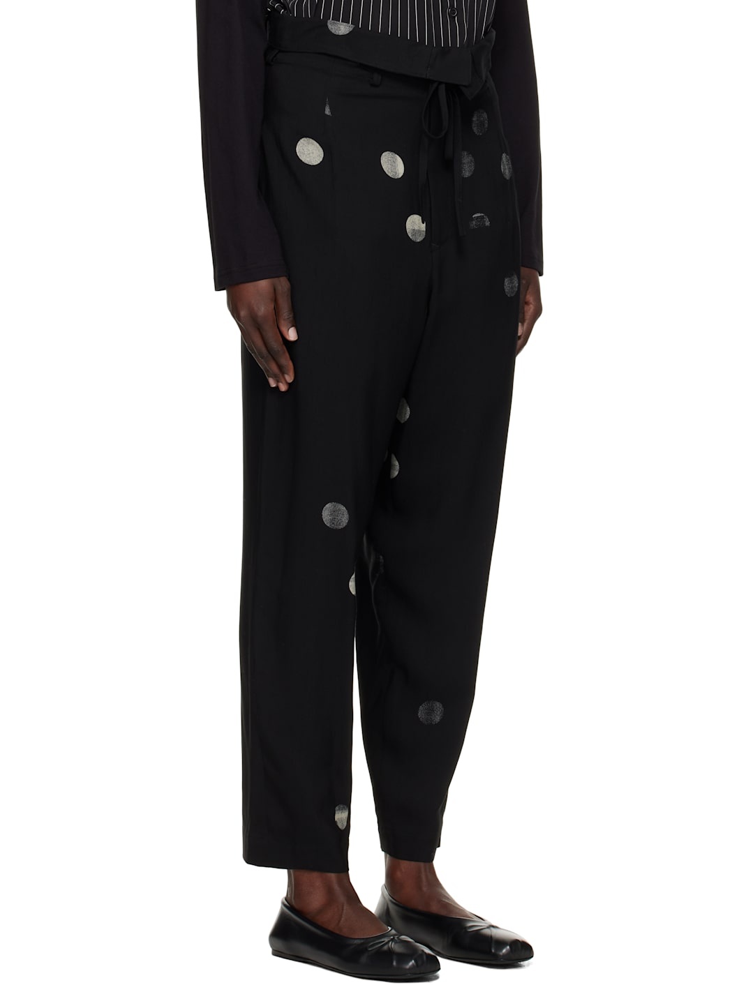 Black U-High Waist Trousers - 2