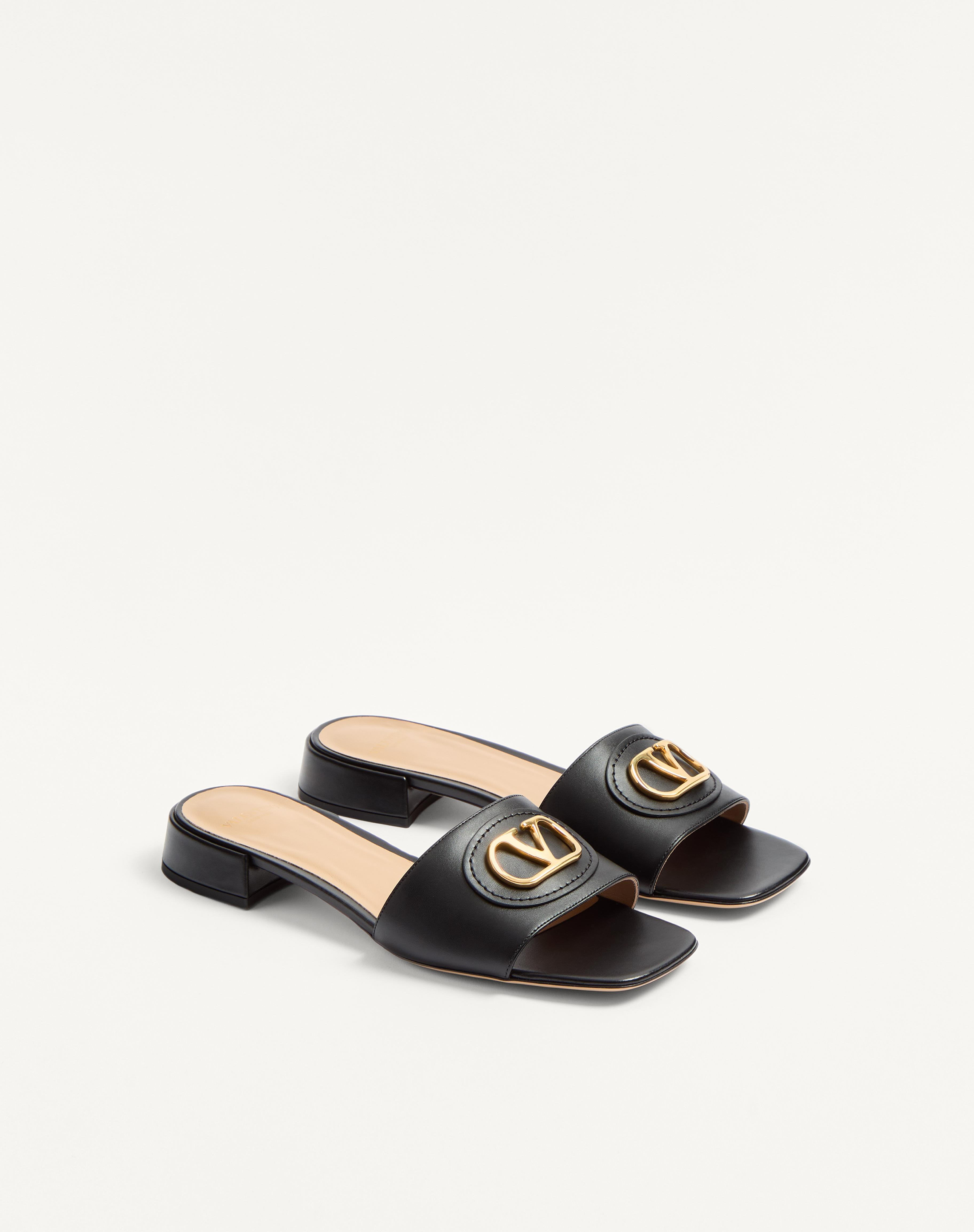 VLOGO SIGNATURE SLIDE SANDAL IN CALFSKIN 20MM - 2