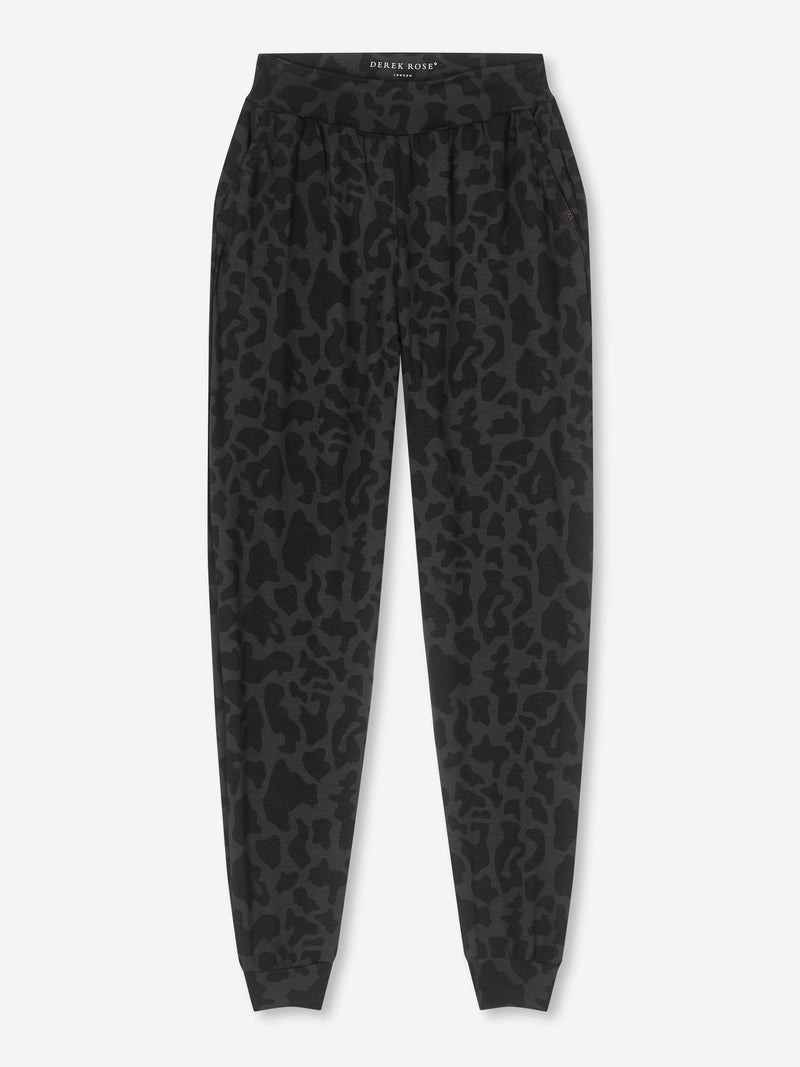 Women's Track Pants London 7 Micro Modal Stretch Black - 1