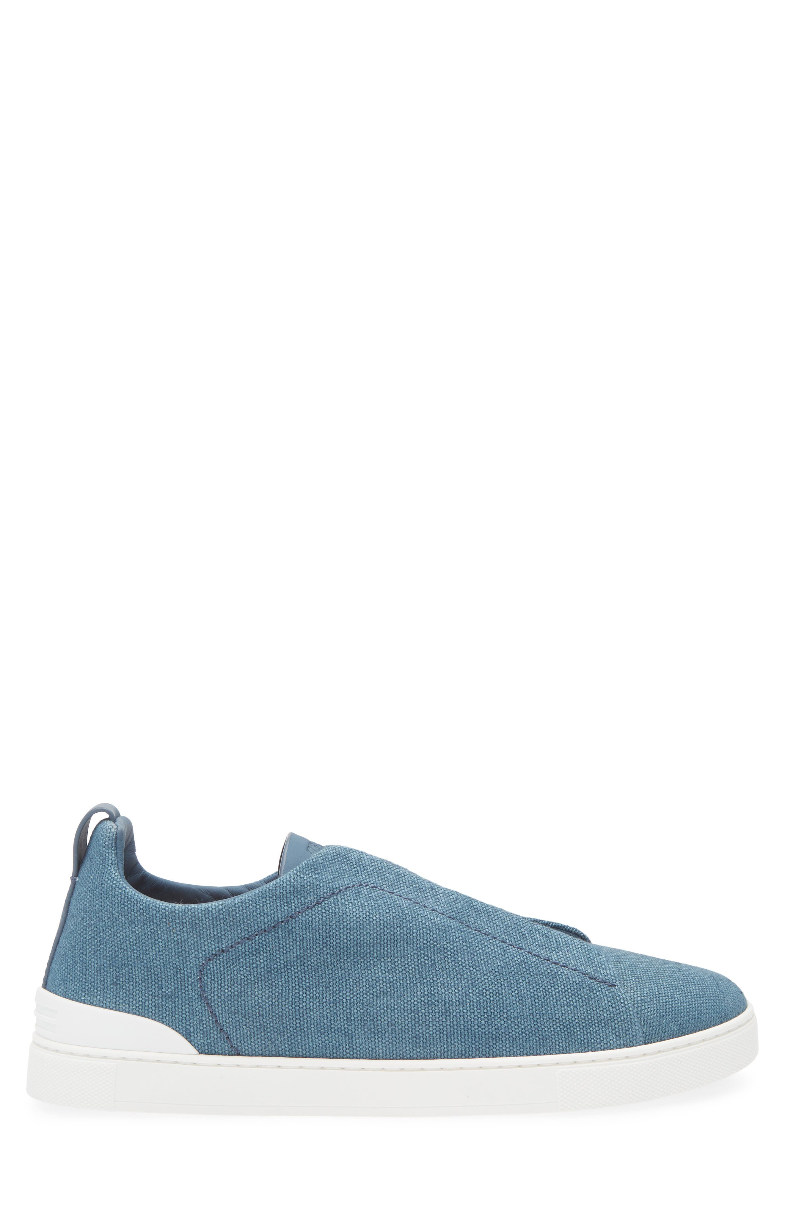 ZEGNA Triple Stitch™ Low Top Sneaker in Blue at Nordstrom - 3