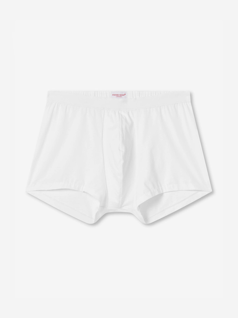 Derek Rose Men's Boxer Briefs Jack Pima Cotton Stretch White outlook