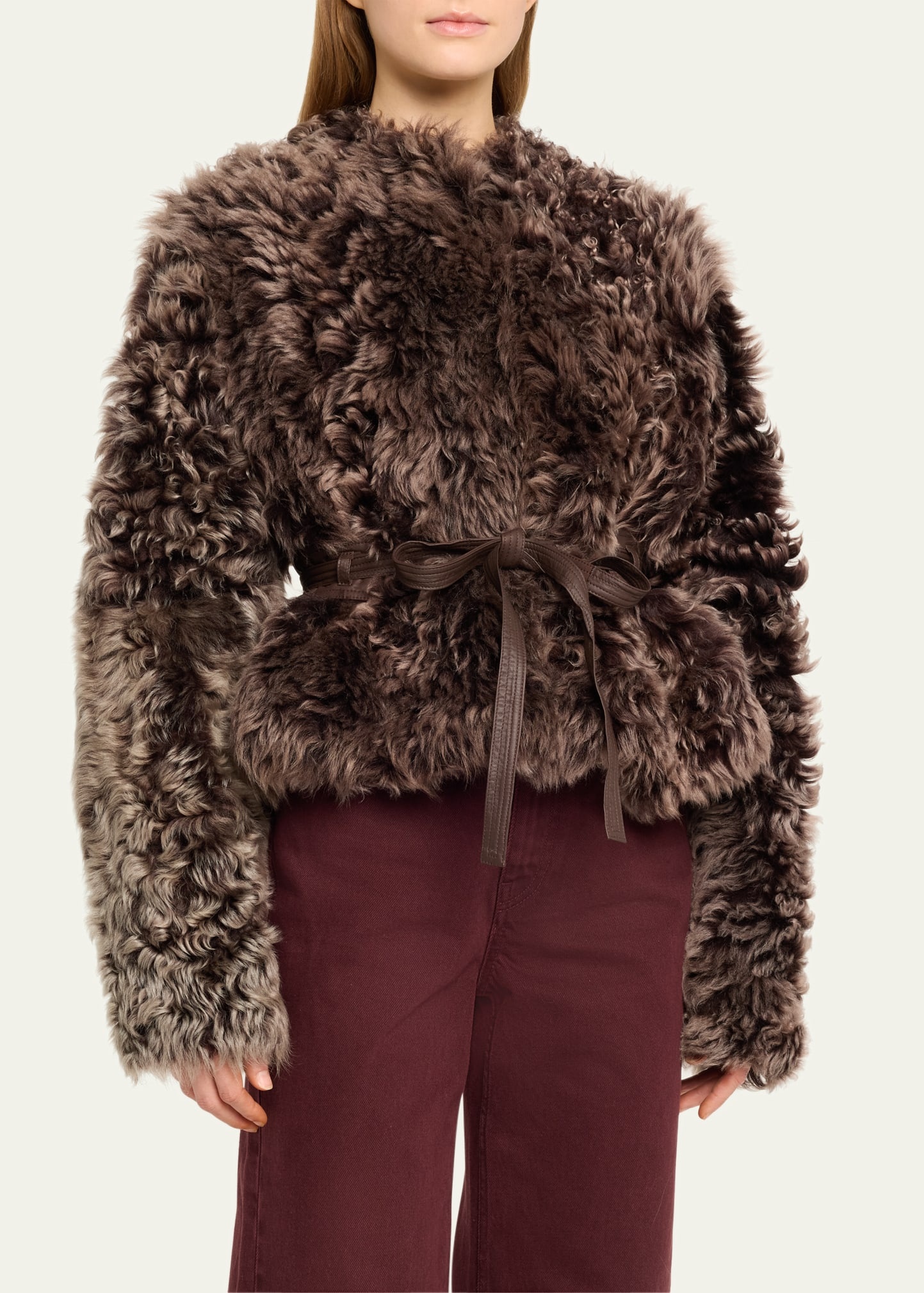 Yulia Reversible Shearling Belted Jacket - 4