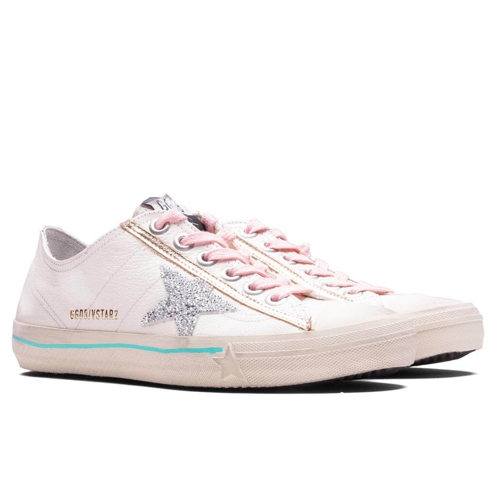 WOMEN'S V-STAR - WHITE/SILVER/BEIGE BROWN LEO - 2