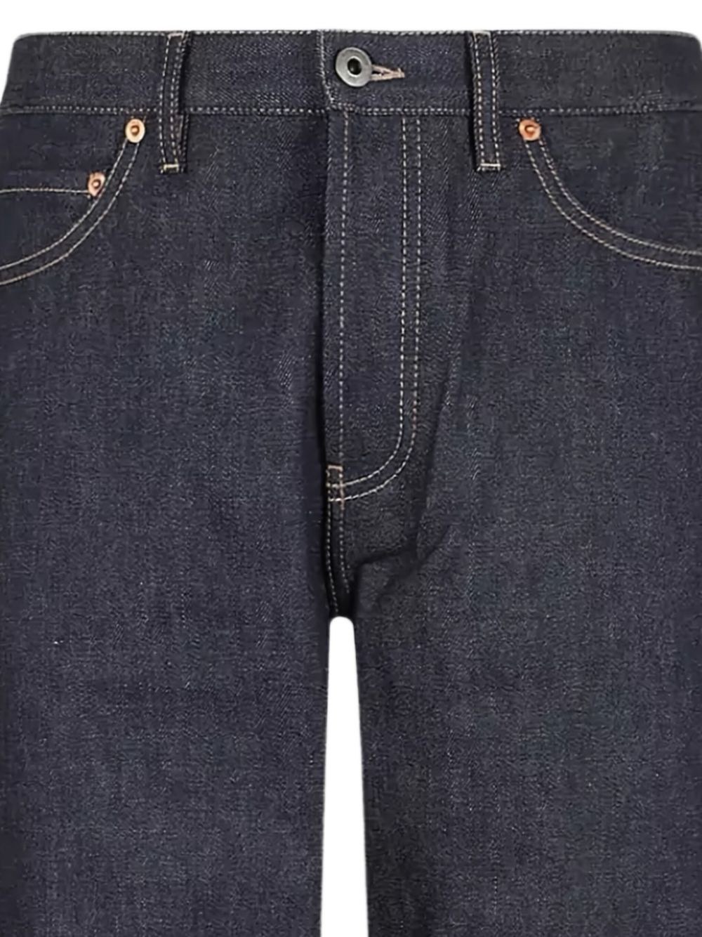 logo-patch cropped jeans - 2