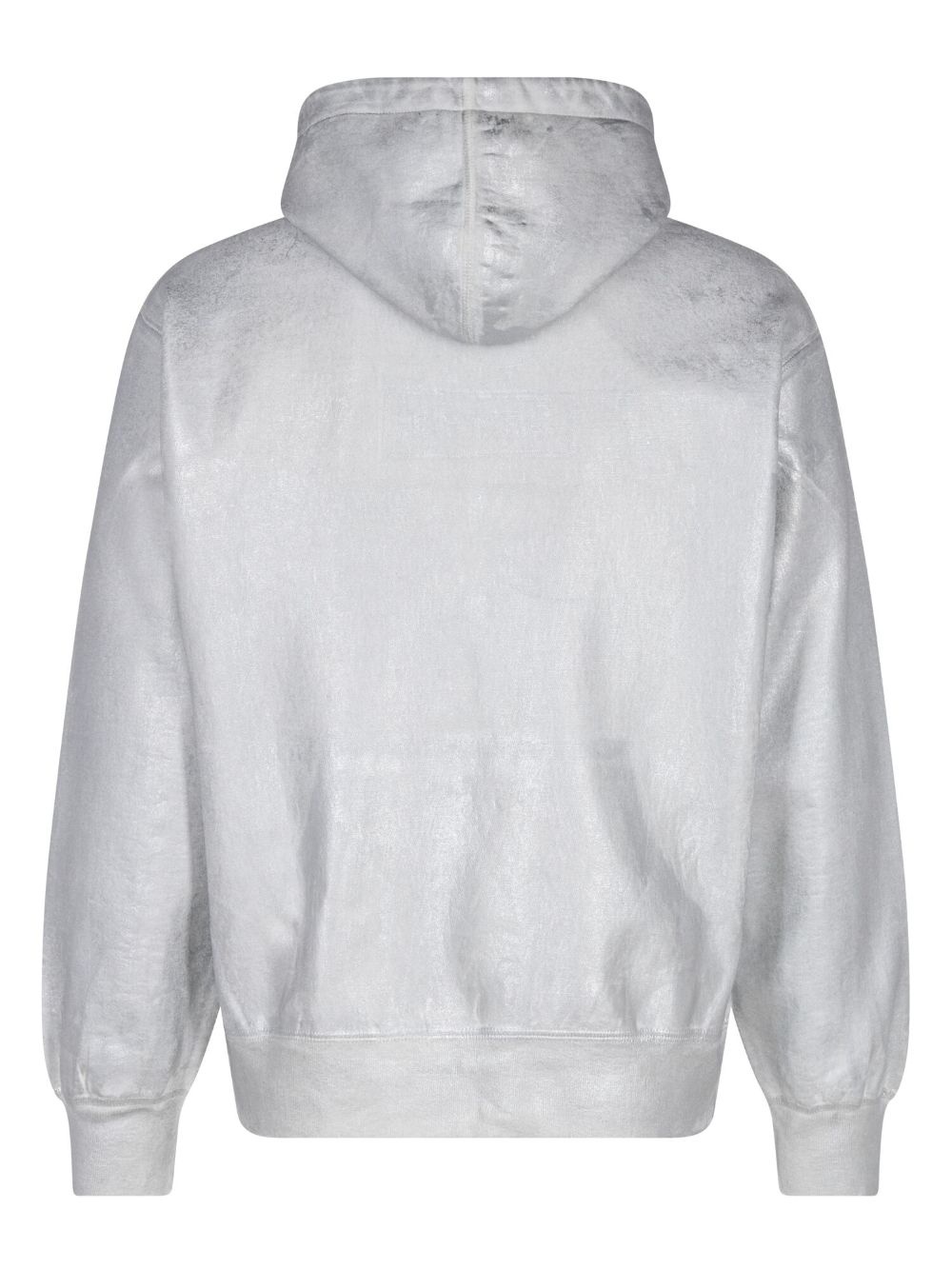 x MM6 Maison Margiela foil box logo hoodie - 2