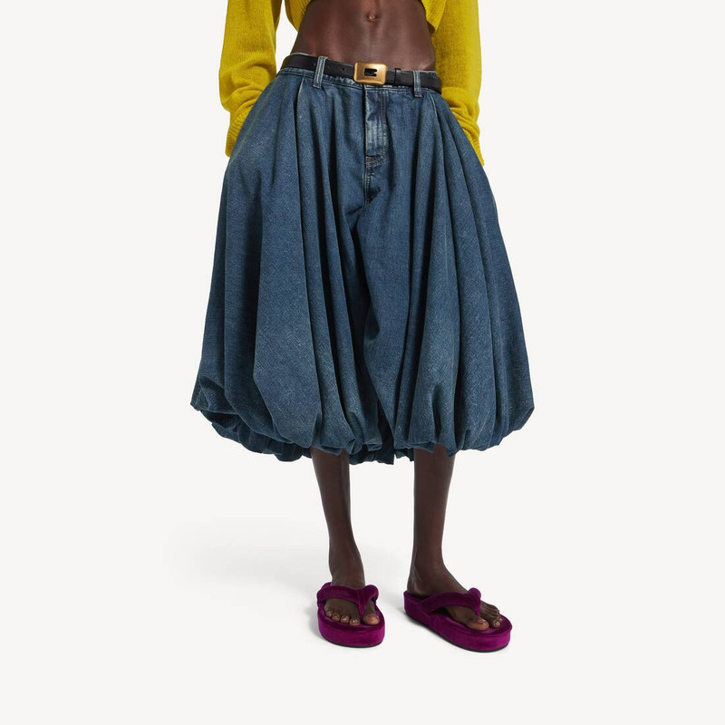 Women's Balloon Shorts in Dirty Vintage Blue 5