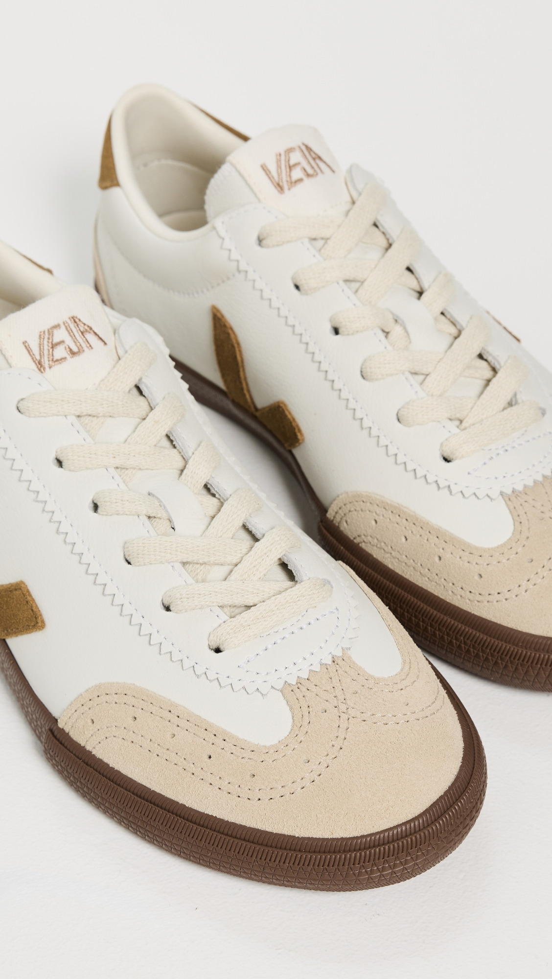 Leather Volley Sneakers - 5