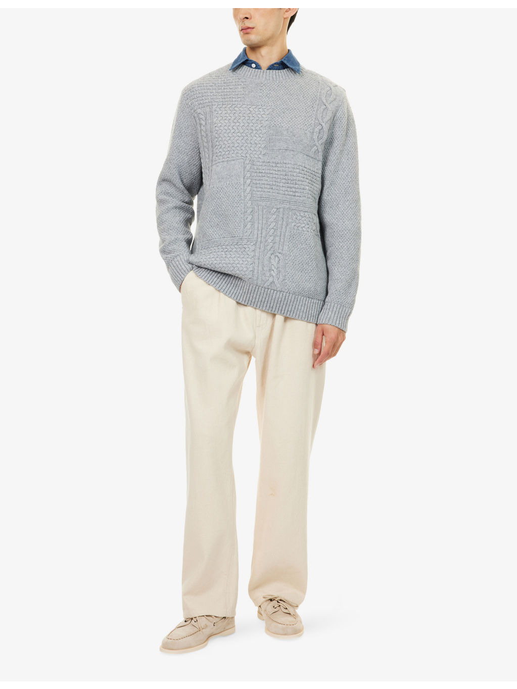 Casey Crewneck Knitted Wool And Cotton Jumper - 2