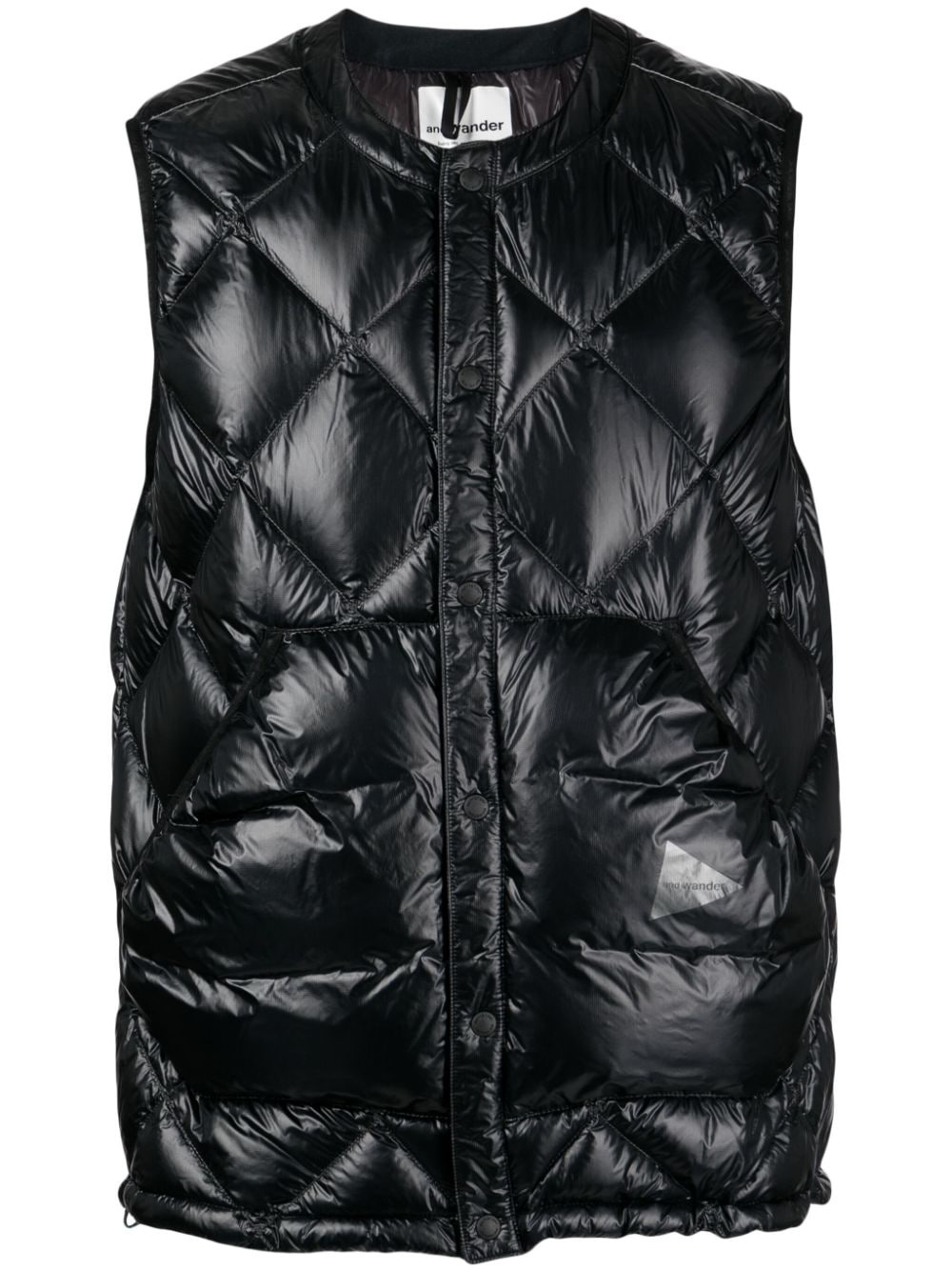 diamond-quilted padded gilet - 2